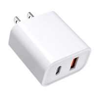 Cargador de Viaje Rápido USB-C con Enchufe EU/US, QC 3.0, PD 20W, Entrada 220V, Salida 5V/3A, Doble Puerto, Adaptador de Corriente para Teléfono Móvil y Portátil, para Juegos