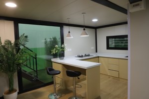 40ft casa contenitore espandibile casa prefabbricata con tetto isolato e porta di vetro per la casa Mobile Resort di lusso - Product Image 5
