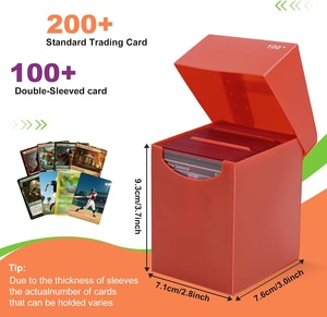 Custom PP Trading Card Deck <b>Box</b> Magnetic Card Storage Case Glossy <b>Lockable</b> Organizer with Drawstring Bag - Product Image 4