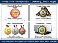 Custom Foundation Honor Medal Gold Sandblasted Embossed Logo Zinc Alloy Durable Laser Engraved Volunteer Award Medal Purple