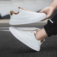 Chaussures décontractées pour hommes, légères, respirantes, en mesh, à lacets, avec imprimé floral