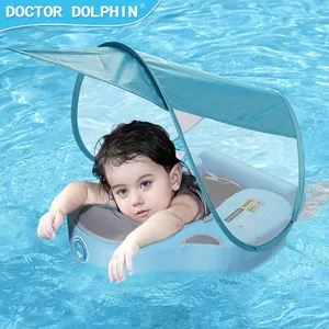 El nuevo diseño del Doctor Dolphin es lindo y práctico, con un anillo flotante inflable azul y un anillo de regazo NO inflable