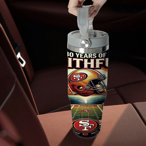 Bicchiere Termico da 30oz per il 80° Anniversario dei <span class=keywords><strong>San</strong></span> Francisco 49ers, Design Fedele al Team da 80 Anni, Disponibile negli USA - Product Image 5