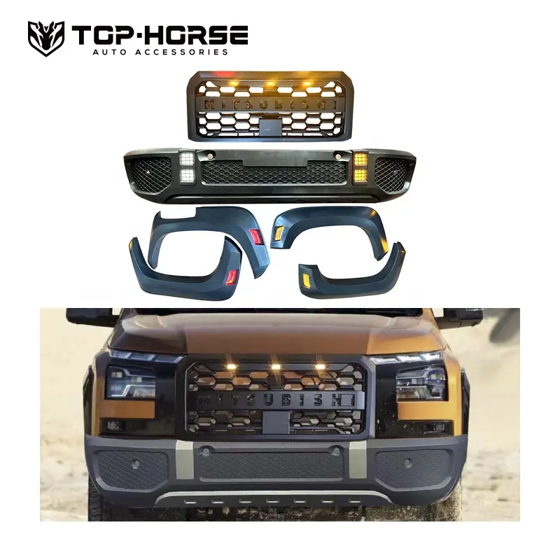 Mitsubish-I Triton L200 nâng cấp cơ thể Kit Pickup 4x4 off road phụ kiện Bumper Fender Trims lưới tản nhiệt bên ngoài nâng cấp BodyKit