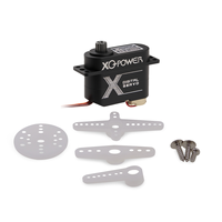 XQ POWER S1009D15 7.7g 360 3KG Servomoteur numérique PWM sans noyau 6V-7.4V avec boîtier entièrement en aluminium et engrenages métalliques pour avion RC