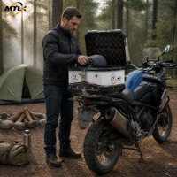 Boîte arrière de moto en alliage d'aluminium 36L personnalisée OEM ODM en gros, couleur et logo sur mesure pour les propriétaires de marques de motos en marque blanche