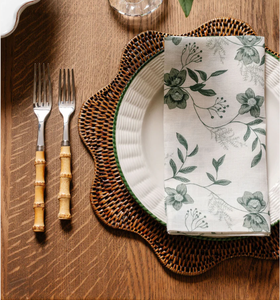 Napperon tissé à fleurs en rotin Boho fait à la main en osier tapis de Table décor de salle à manger rustique résistant à la chaleur écologique - Product Image 4