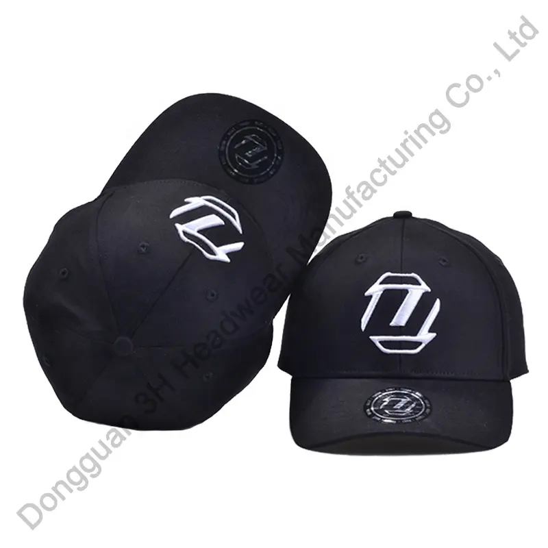 Wholesale Low Profile Quick Dry 6 Panel Sports Baseball Caps for Men Custom 3D Embroidery Logo Fitted Caps Hats