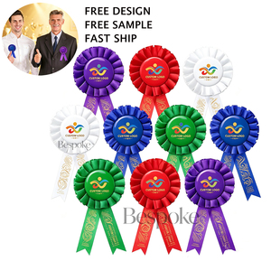 Rubans de récompense en polyester écologiques personnalisés avec logo pour Noël, la remise des diplômes, les événements sportifs, les concours scolaires, le premier prix - Product Image 1