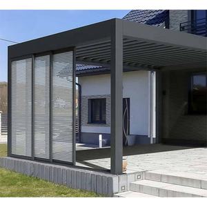 Pérgola de aluminio moderna a prueba de lluvia, Gazebo ajustable eléctrico, persiana motorizada, toldos de patio bioclimáticos para exteriores, estilo pabellón - Product Image 3