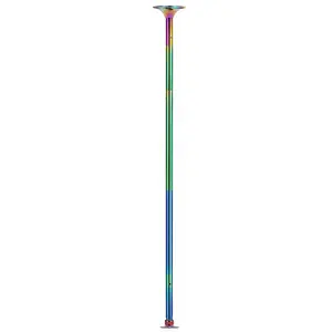 Neues Modell tragbarer Pole-Tanzstange statische Spinnrichtung Sier Farbe einstellbare Unterbau 45 mm Durchmesser Fitnessstudio Übung OEM individuell 50 mm