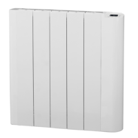 Radiador eléctrico de aluminio de inercia E09C 2000W no lleno de aceite montado en la pared con pantalla OLED, Programa de P1-P6, programa personalizado de la P7-P9