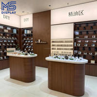 Étagère de présentation de parfums MS Fragrance Store, armoire murale rétroéclairée par LED, vitrine de parfums pour boutique de détail, boutique de beauté, hôtel, sur mesure