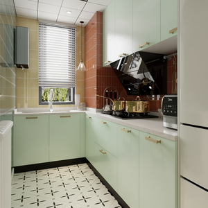 Fornitura Diretta di Fabbrica di Mobili in Legno Chiaro, Personalizzabili per Cucine di Piccole <span class=keywords><strong>Dimensioni</strong></span> e Arredamento per Appartamenti - Product Image 3