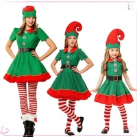 Costume de Noël pour femmes, ensemble de Noël pour adultes et enfants, vêtements de Noël, costume de Dr Elfe, vêtements ethniques traditionnels pour spectacles sur scène