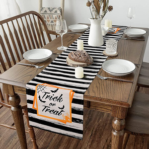 <span class=keywords><strong>Runner</strong></span> da <span class=keywords><strong>tavolo</strong></span> resistente al calore di Halloween <span class=keywords><strong>per</strong></span> tavoli rotondi sublimazione bohémien verde arazzo giallo verde paillettes muschio - Product Image 2