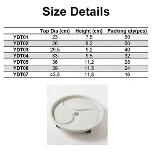 Accessoires de jardin Plateaux porte-pots de fleurs <span class=keywords><strong>à</strong></span> <span class=keywords><strong>roulettes</strong></span> en plastique blanc durable - Product Image 2