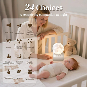 Máquina de Ruido Blanco con Altavoz, 24 Sonidos Relajantes, Luz Nocturna RGB de 7 Colores, Funciona con Batería, Cine en Casa, Ayuda para Dormir, para Bebés - Product Image 6
