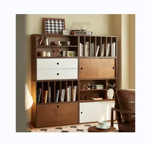 Oak Brown Bedroom Wardrobe White Kitchen Cabinet Solid Wood Living Room Tv Cabinet in Various Styles and Sizes for Sale