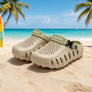 Sandalias Crocs Unisex con Plataforma, Transpirables, Punta Cerrada, Sin Cordones, Tacón Medio de 3-5 cm, Zapatos de Playa de Verano, Blanco, Negro, Azul, Verde, Caqui, Rosa - Product Image 3