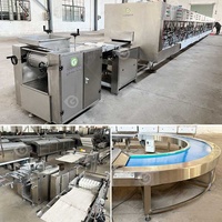 Machine à fabriquer des biscuits sablés entièrement automatique, ligne complète de production de biscuits porte-bonheur, petite capacité 100 kg, Chine