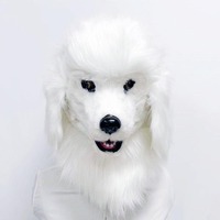 Masque de chien réaliste en fourrure intégrale, tête de chien amusante pour Halloween, mascarade, cosplay, déguisement cool, jeu de rôle