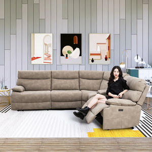 MANWAH CHEERS模块化织物组合沙发客厅家具转角组合沙发LShape躺椅组合电动沙发 - Product Image 3
