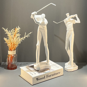 Scultura Astratta Moderna Minimalista in Resina a Forma di Golfista, Ornamento Artistico per <span class=keywords><strong>Arredamento</strong></span> <span class=keywords><strong>Casa</strong></span> e Ufficio - Product Image 3