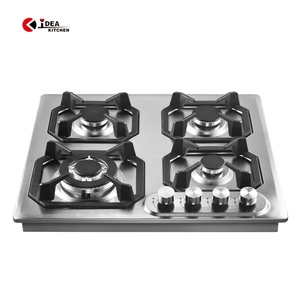 IDEA Best-seller Cuisinière à gaz polyvalente personnalisable de haute qualité 4 brûleurs Batterie de cuisine en acier inoxydable noir Cuisinière à gaz Gamme de cuisine - Product Image 5