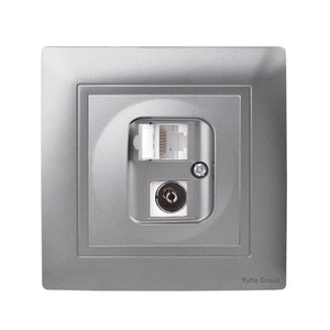 Enchufe de pared doble para datos de ordenador con panel táctil, categoría 6, para electrodomésticos estándar, color blanco, tipo PC Firewall Board - Product Image 6
