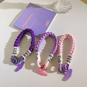 Accesorios para teléfono Cordón de colores Cuerda de nailon corta con lengüeta de parche Correas de muñeca para teléfono móvil Cuerda para teléfono móvil - Product Image 6