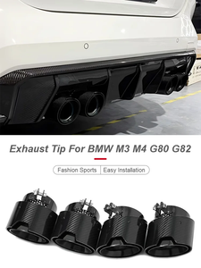 Terminale di Scarico per BMW M2 M3 M4 M5 F82 F80 F87 F90 G80 G82 G83 G87 <span class=keywords><strong>M</strong></span> Performance in Acciaio Inox 304 e Fibra di Carbonio - Product Image 5