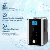 Générateur d'hydrogène alcalin, machine à eau Kangan, ioniseur alcalin Kangen 11 plaques avec revêtement en titane et platine