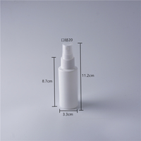 En stock, flacon pompe en plastique PET blanc de 50 ml avec bouchon à vis, emballage pour soins de la peau, pour nettoyant visage