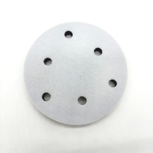 Weiche 5-Zoll-Schleifunterlage mit 6 Löchern und 125 mm Durchmesser, Klettverschluss, OEM-anpassbare Polierpads für die Dämpfung und zum Schutz der Autokarosserie - Product Image 1