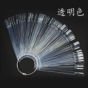 Juego de 50 puntas de uñas de alta calidad, <span class=keywords><strong>2023</strong></span> ventiladores, muestra de Color Natural, transparente, blanco y negro - Product Image 2