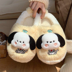 XIXITIAO Envío rápido Indoor Dog Slides Fluffy 3D Puppy EVA Girls Warm Plush Fur para <span class=keywords><strong>zapatillas</strong></span> para Stock 3D Puppy House para - Product Image 5