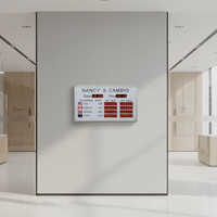 Tablero de Visualización Digital Personalizado para Cambio de Divisas, Color Rojo, 10 Monedas, Tablero LED con Tasa de Cambio para Banco