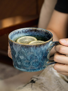 Taza de Café de Cerámica con Superficie Esmaltada Hecha a Mano, Estilo Retro Creativo, al Mejor <span class=keywords><strong>Precio</strong></span>, para Uso Diario en la Oficina y el Hogar - Product Image 2