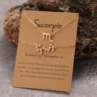 Nouveau collier double couche plaqué or avec pendentif exquis signes du zodiaque chinois, bijou de personnalité pour femme