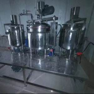 Automatic cream & ointment plant Vacuum emulsifying mixer Transfer <b>pump</b> included Cream manufacturing solution - Product Image 6