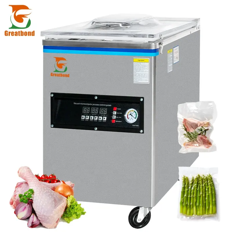 DZ-400 Factory Price Commercial Sealer Automatic Food Rice Coffee Fish Sausage Chicken Meat Sealing Vacuum Packaging Machine