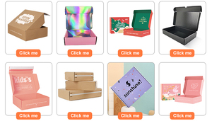 Boîtes d'expédition en carton ondulé personnalisées, grandes, avec couvercle supérieur, arc-en-ciel, 10x10x3, produits en carton ondulé, boîtes d'expédition en papier imperméables - Product Image 6