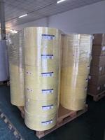 Rollo de Papel para Códigos de Barras Ovalado, Autoadhesivo, Imprimible por Transferencia Térmica, con Base de Silicona Amarilla de 80 g/m², Superficie Lisa Especial, Formato A4