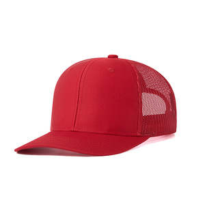 Black Mesh Baseball Cap <b>Flat</b> Brim Breathable Cotton Men's Summer <b>Hat</b> Six Piece Design - Product Image 4