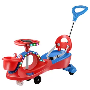Erkek ve kız yaşlı 2-6 yaşında slayt egzersiz onların denge/PU tekerlek salıncak araba ile itme çubuk flaş bebek doğum günü hediyesi