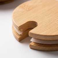 Couvercle en bambou écologique personnalisé Landy pour pots en bois, bouteilles, pots à épices, bougies et bocaux en verre.