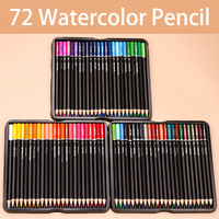 Ensemble de 72 crayons de couleur à mine souple hydrosolubles de qualité supérieure avec boîte en métal – Fournitures artistiques par Quality