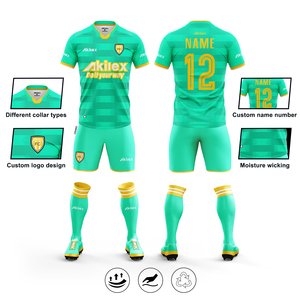 <span class=keywords><strong>2023</strong></span> Akilex Sporty Teamwear 100 Haute Qualité Polyester SoccerWear Professionnel Conception Personnalisée Sublimation Hommes Football T-shirts - Product Image 6