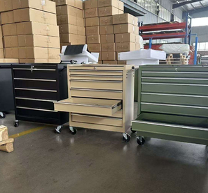 Carrito Metálico para Barbería, Gabinete de Almacenamiento de Herramientas, Gabinete de Acero Resistente con Ruedas y Cajones para Taller - Product Image 5